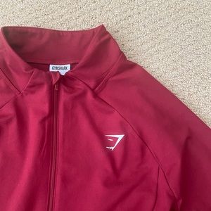 GymShark nearly new red wine coloured jacket size XL; so comfortable and sporty